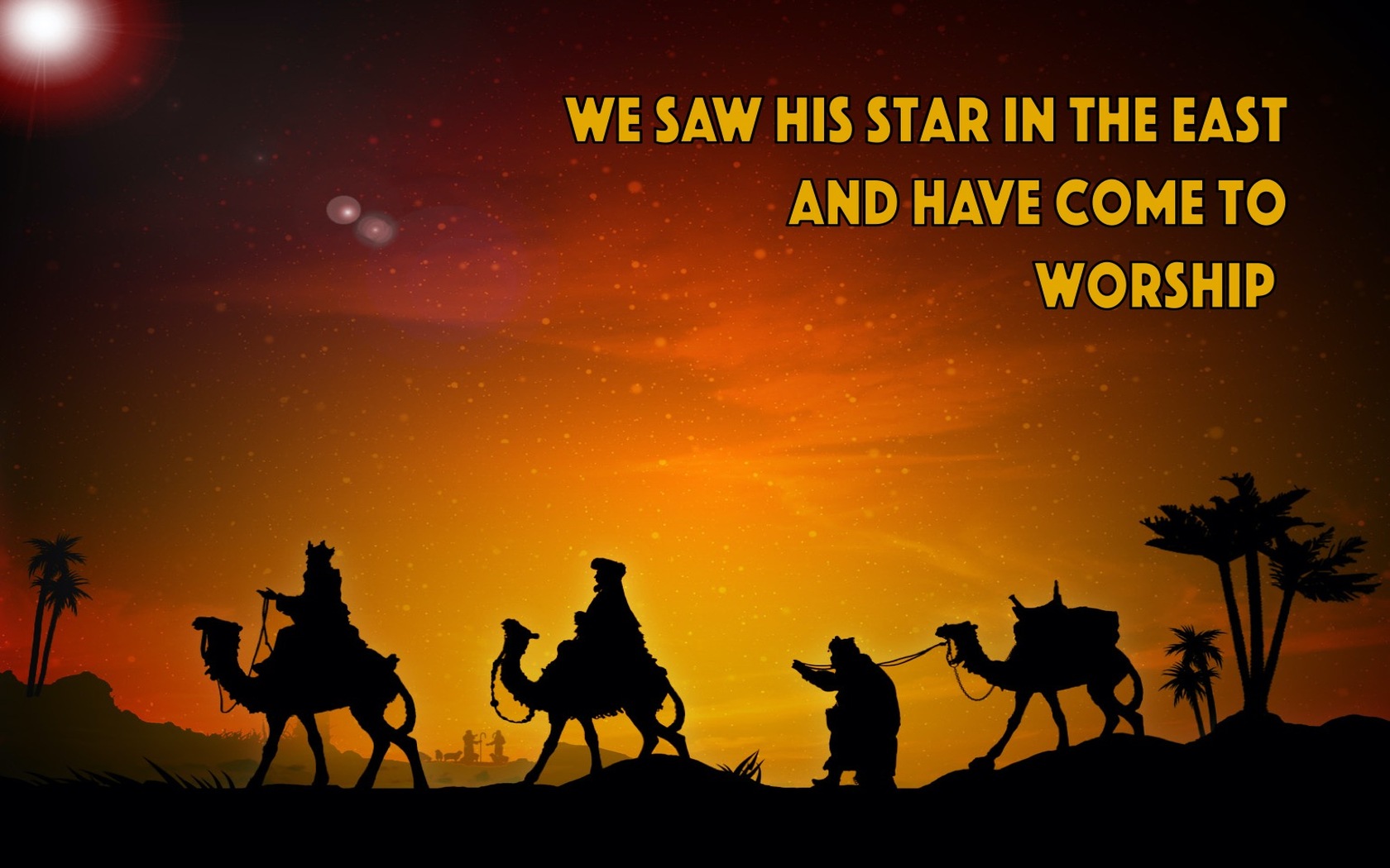 Matthew 2:2 We Saw His Star In The East And Have Come To Worship Him (orange)